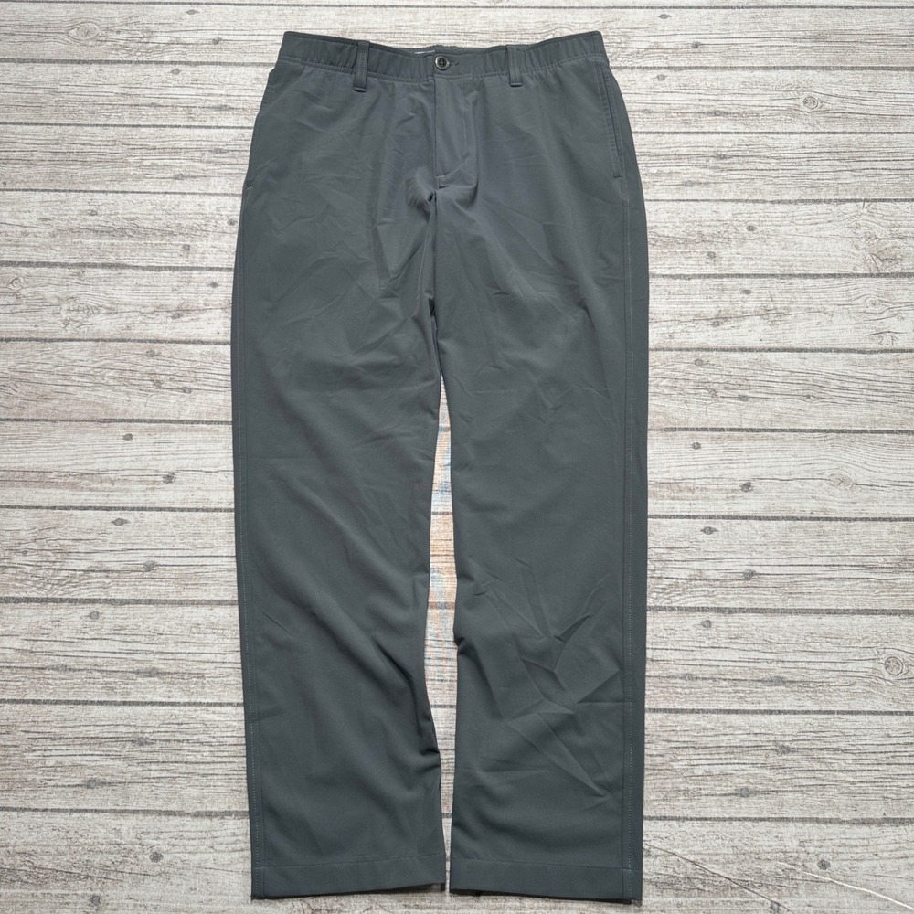 Under Armour Golf Pants Men's 34x30 Gray Tapered Leg Stretch Athletic Training